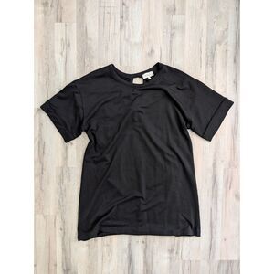 Bohme Black T-Shirt Mini Dress Tunic, XL (C5)